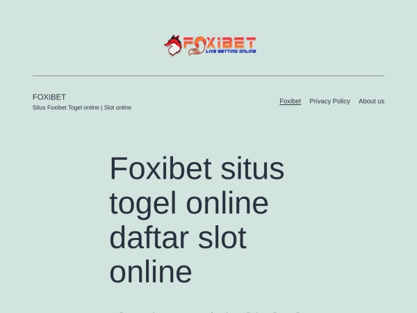 foxibet.metacooperacion.org website screenshot Foxibet - situs togel online daftar slot online