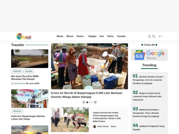 gilarpost.com website Скриншот GilarPost - Berita Banjarnegara Terkini