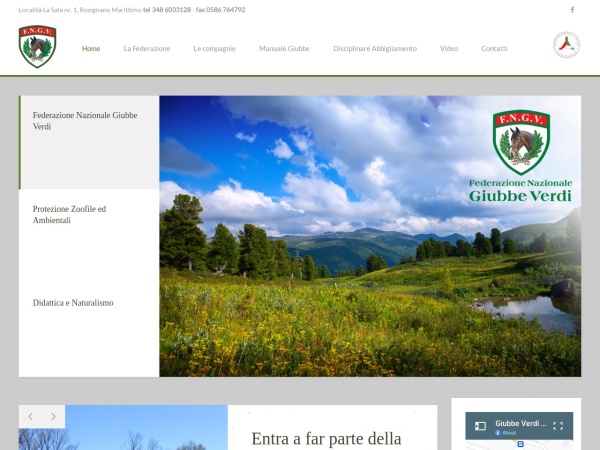 giubbeverdi.it website captura de pantalla Federazione Nazionale Giubbe Verdi