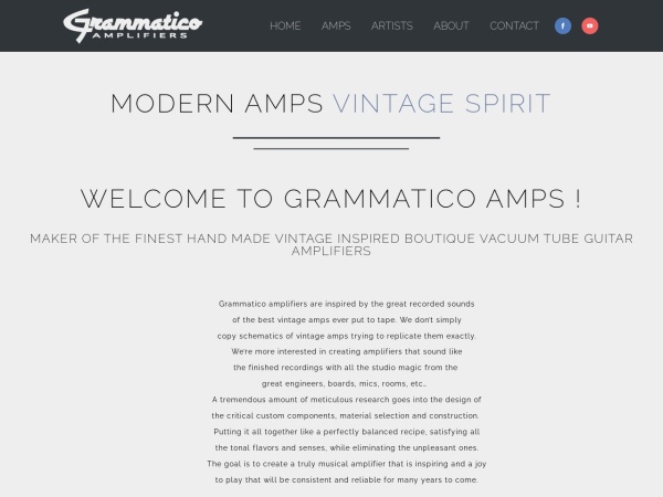 grammaticoamps.com website capture d`écran Grammatico Amps