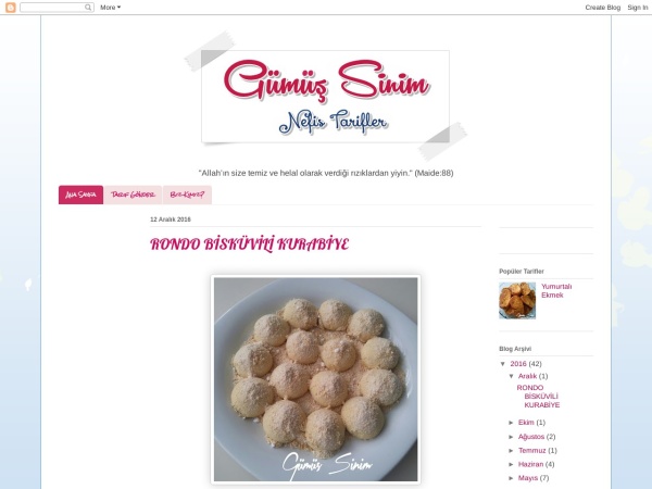 gumussini.blogspot.com website screenshot Gümüş Sinim - Nefis Tarifler