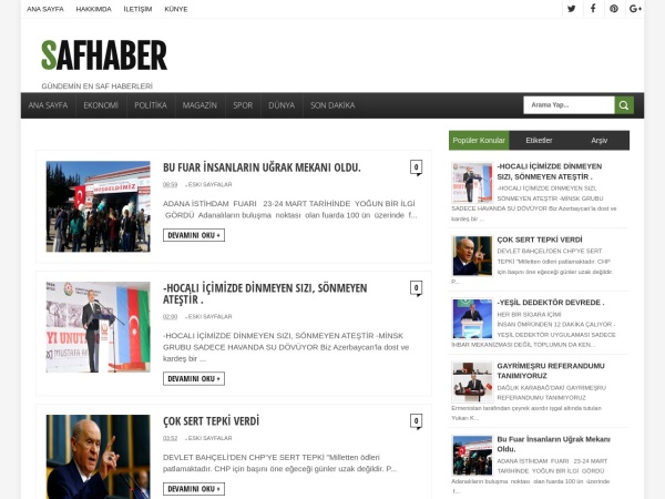 habersaf.blogspot.com.tr website immagine dello schermo SAFHABER