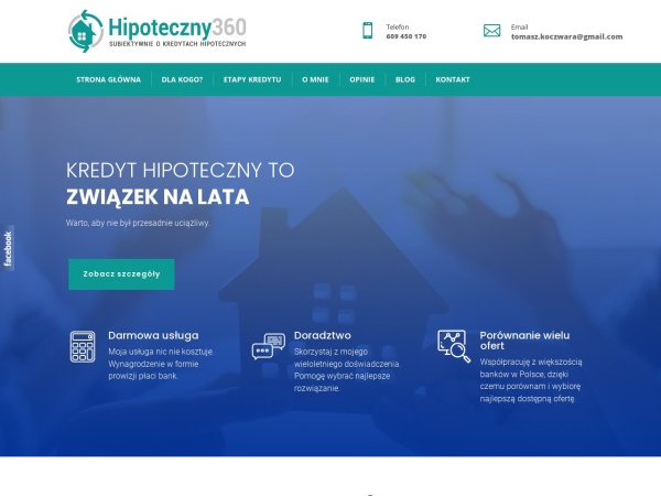 hipoteczny360.pl website skærmbillede Hipoteczny360 | Kredyty hipoteczne Wrocław