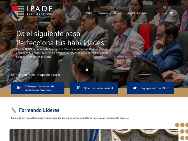 ipade.mx website Bildschirmfoto Home - IPADE Business School