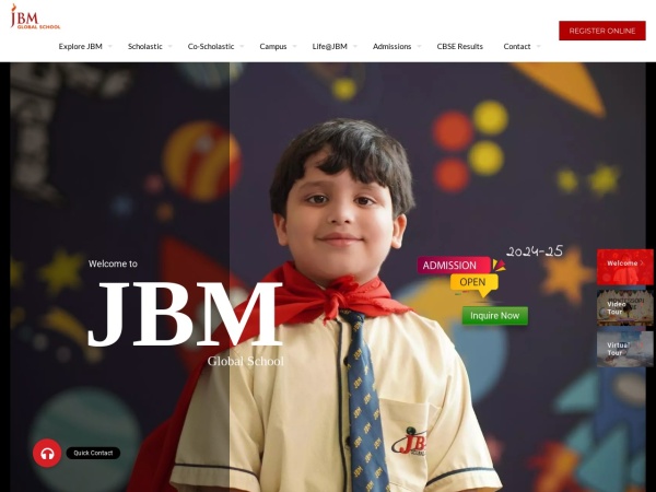 jbms.in website captura de pantalla JBM Global School | School in Noida | JBM Global School