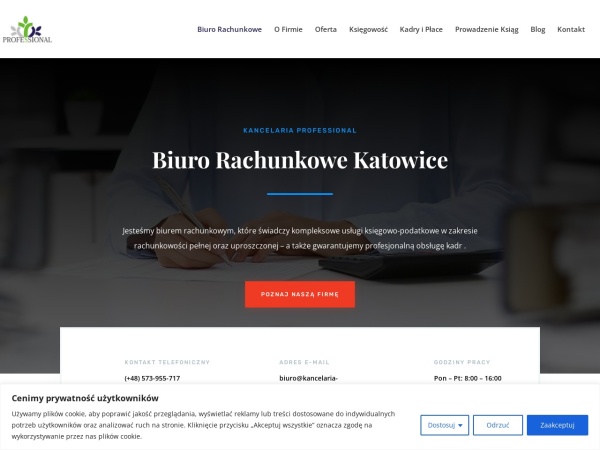 kancelaria-professional.pl website kuvakaappaus Biuro Rachunkowe Katowice - Kancelaria Podatkowa Professional
