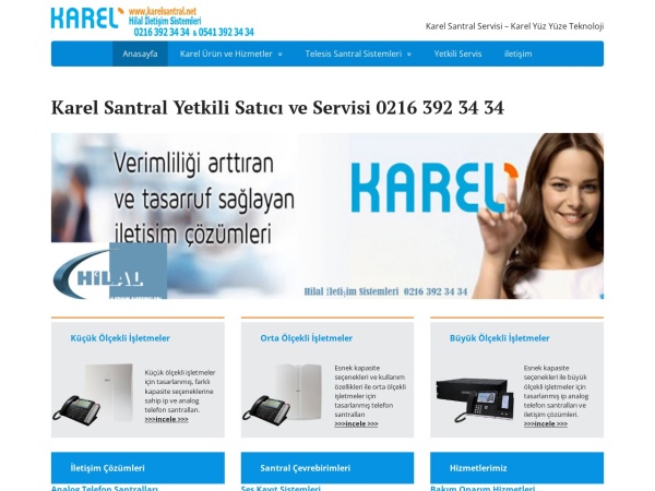 karelsantral.net website skærmbillede Karel Santral Yetkili Satıcı ve Servisi 0216 392 34 34 - Karel Santral Servisi 0216 392 34 34