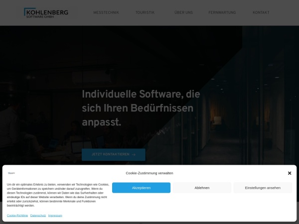 kohlenberg.info website screenshot Individuelle Software Entwicklung  » Kohlenberg Software