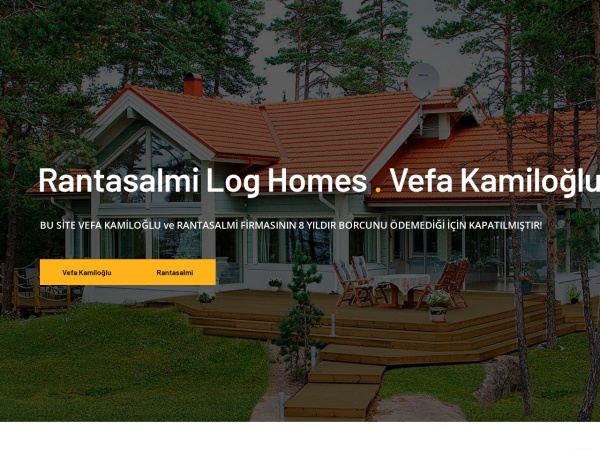 lamecoturkiye.com website ekran görüntüsü Lameco - Rantasalmi Log Homes - Vefa Kamiloğlu
