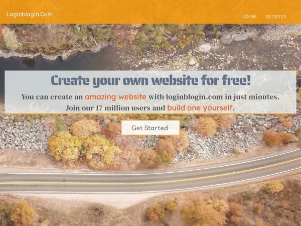 loginblogin.com website screenshot Free website builder | Create a free website easily