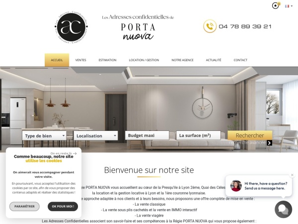lrs-immo.fr website skærmbillede Agence immobilière à Lyon 2 Presqu'île - Les Adresses Confidentielles