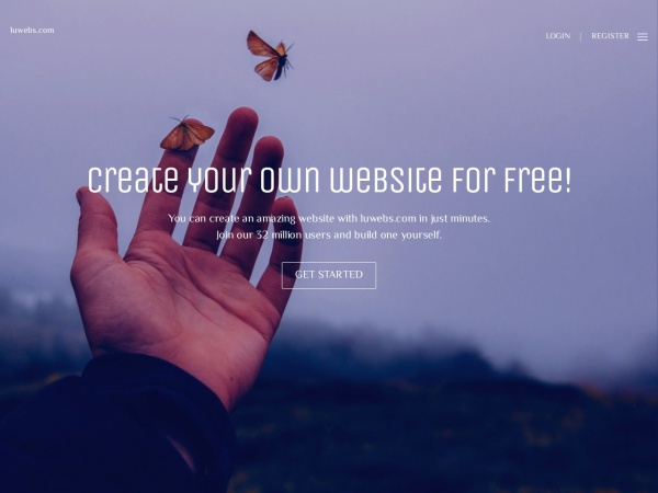 luwebs.com website skärmdump Free website builder | Create a free website easily
