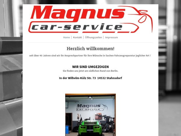 magnus-kfz.de website capture d`écran Magnus-Carservice - Home
