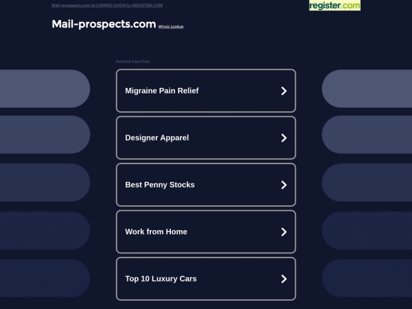 mail-prospects.com website screenshot Business Mailing Lists | Email Marketing Lists | Mail Prospects