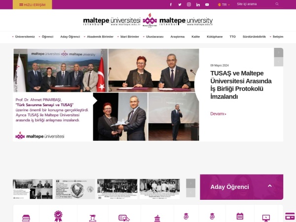 maltepe.edu.tr website Bildschirmfoto Maltepe Üniversitesi | Ana Sayfa
