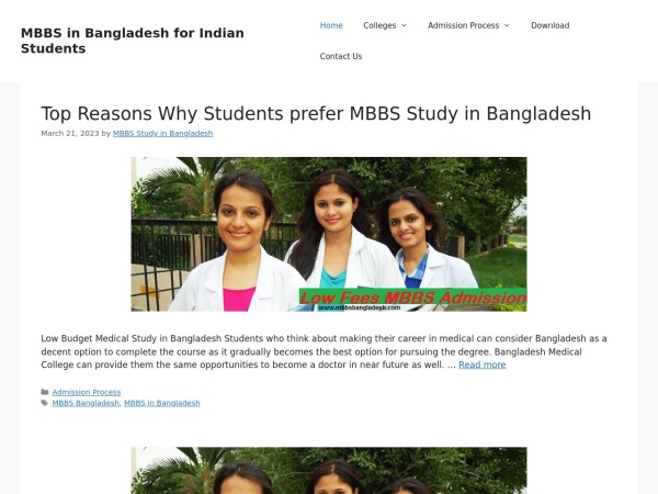 mbbsinbangladesh.net website skærmbillede Study MBBS in Bangladesh | Low Fees Medical Study Abroad 2022