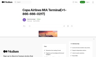 Copa Airlines MIA Terminal[+13058767000]