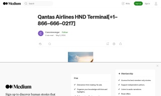 Qantas Airlines HND Terminal[+1–866–666–0217]