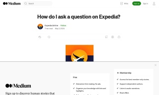 How do I ask a question on Expedia-