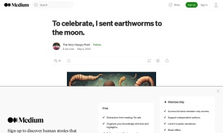 To celebrate I sent earthworms to the moon.