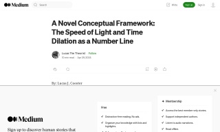 A Novel Conceptual Framework: The Speed of Light and Time Dilation as