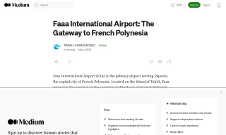 Faaa International Airport: The Gateway to French Polynesia