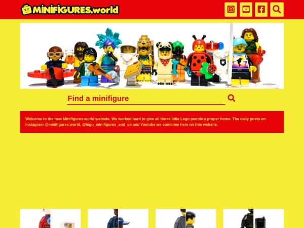 minifigures.world website capture d`écran Lego Minifigures | minifigures.world