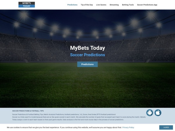 mybets.today website captura de tela Soccer Predictions & Football Tips  - MyBets Today