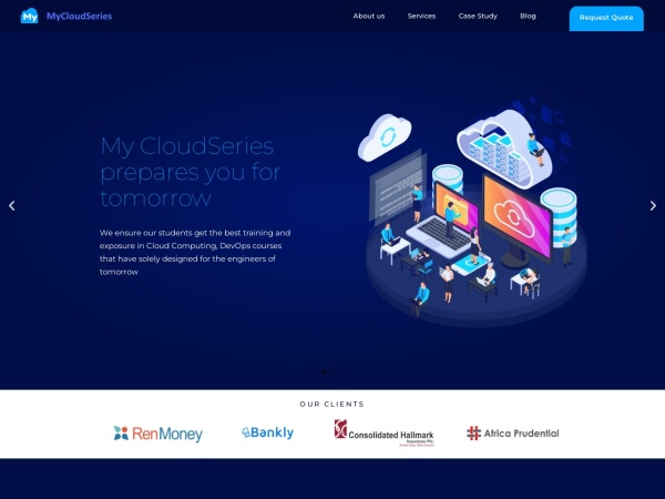 mycloudseries.com website Скриншот My CloudSeries – AWS, Cloud Consulting, DevOps Consulting, Mentorship and Training
