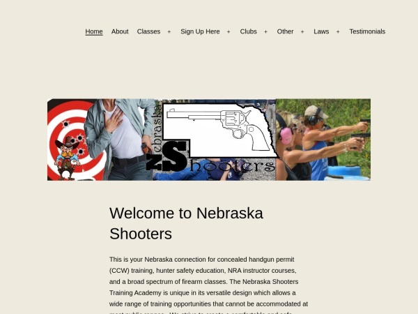nebraskashooters.com website skärmdump Nebraska Shooters – Full Service Firearm Training