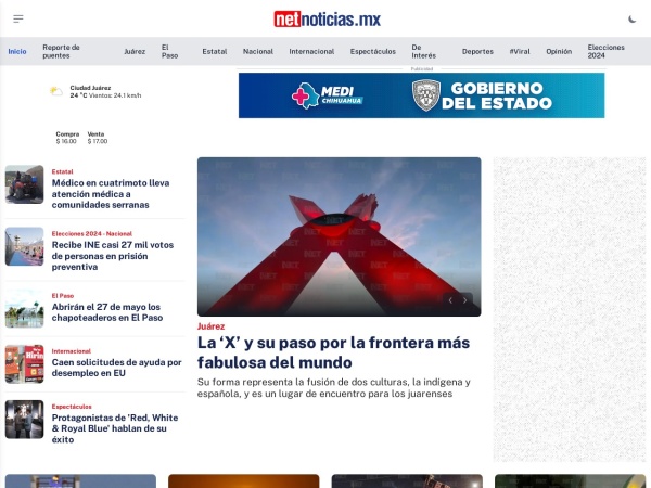 netnoticias.mx website immagine dello schermo Netnoticias | Noticias de Ciudad Juárez, Chihuahua y México