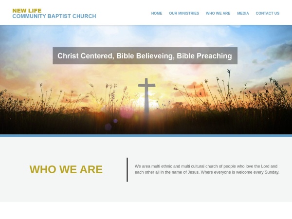 newlifecbc.org website screenshot New Life Community Baptist