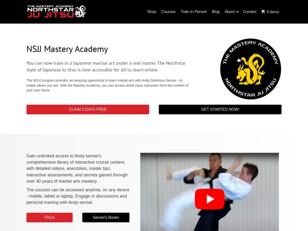 northstarmartialarts.com.au website ekran görüntüsü Martial Arts taught online globally. Ju Jitsu anytime Sydney Five dock