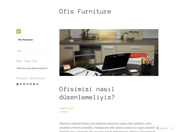 ofisfurniture.wordpress.com website immagine dello schermo Ofis Furniture