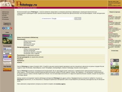philology.ru SEO-rapport