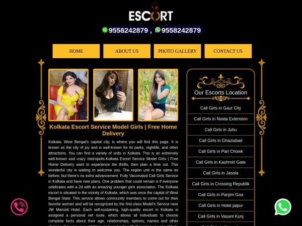 piasharma.com website screenshot Fully Vaccinated Escort Service in Kolkata 1234567890 Hot Escort