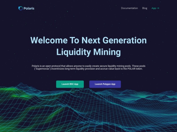 polarisdefi.io website ekran görüntüsü Polaris | Decentralized & Secure Liquidity Mining Protocol