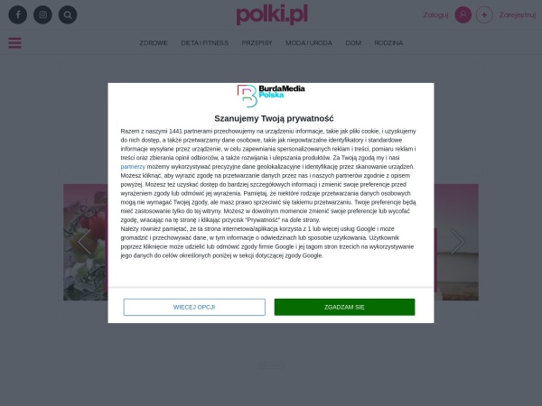 polki.pl website immagine dello schermo Portal dla kobiet Polki.pl: zdrowie, moda, fryzury, przepisy i dieta, sennik - Polki.pl