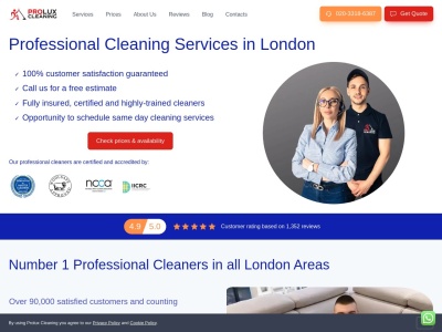 proluxcleaning.co.uk Rapporto SEO