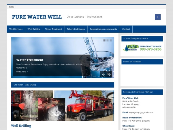 purewaterwell.com website ekran görüntüsü PURE WATER WELL | Zero Calories - Tastes Great