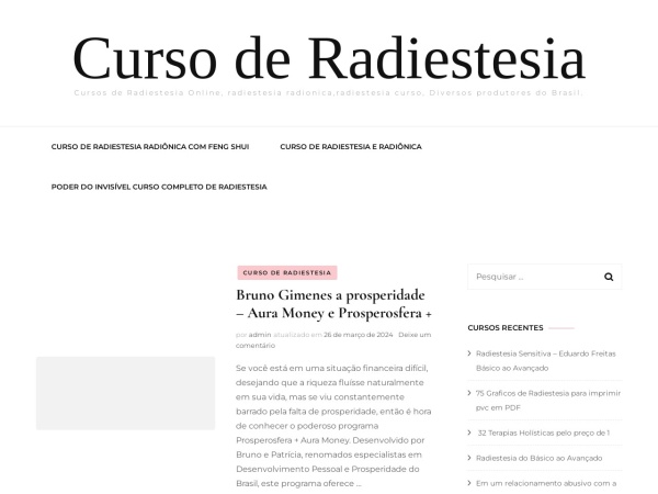 radiestesiacurso.com.br website skärmdump Curso de Radiestesia - Cursos de Radiestesia Online, radiestesia radionica,radiestesia curso, Divers