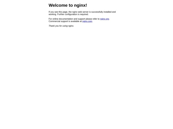 rajabaca.my.id website captura de pantalla Welcome to nginx!