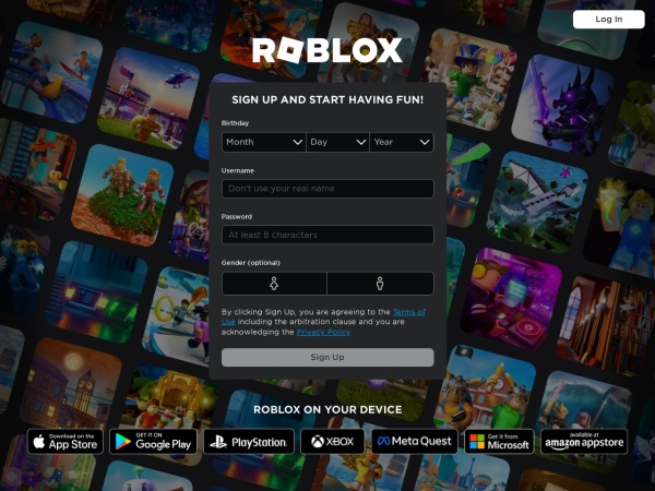 roblox.com website captura de pantalla Roblox
