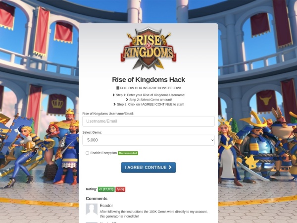 rokgemsmod.com website kuvakaappaus Rise of Kingdoms Hack - Unlimited Gems Cheats