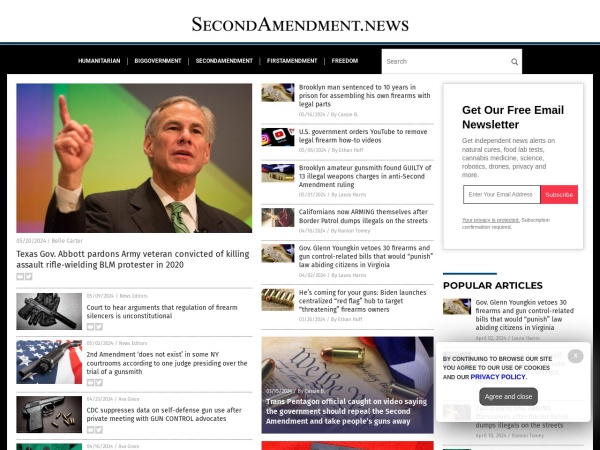 secondamendment.news website capture d`écran Second Amendment News | Second Amendment News – Second Amendment Information