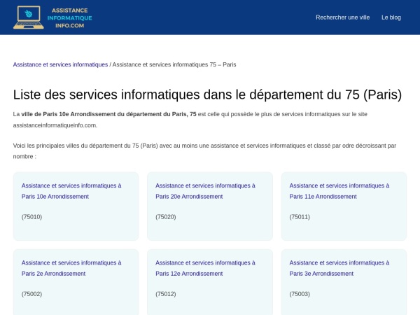 securitepc.fr website screenshot Assistance et services informatiques du 75, Paris.