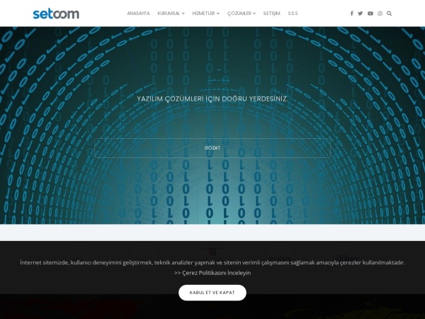setcom.com.tr website captura de pantalla Setcom Yazılım ve Danışmanlık Hizmetleri Ltd. Şti.