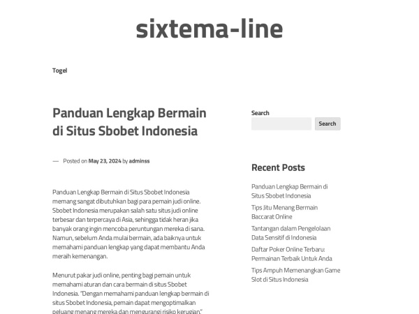 sixtema-line.com website immagine dello schermo sixtema-line -