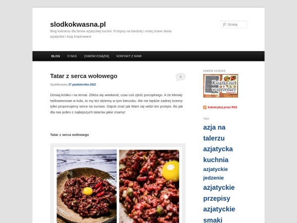slodkokwasna.pl website screenshot Blog slodkokwasna.pl