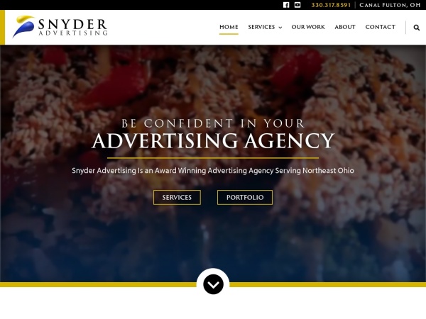 snyderadvertising.com website Bildschirmfoto Snyder Advertising | Wooster Ohio Web Design, Video, Logo Design & Branding